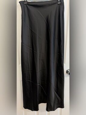 Classic Black Maxi Skirt - Sleek A-Line Silhouette